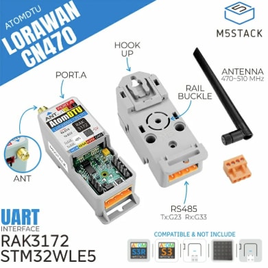 M5Stack A152-CN470 Atom DTU LoRaWAN-CN470